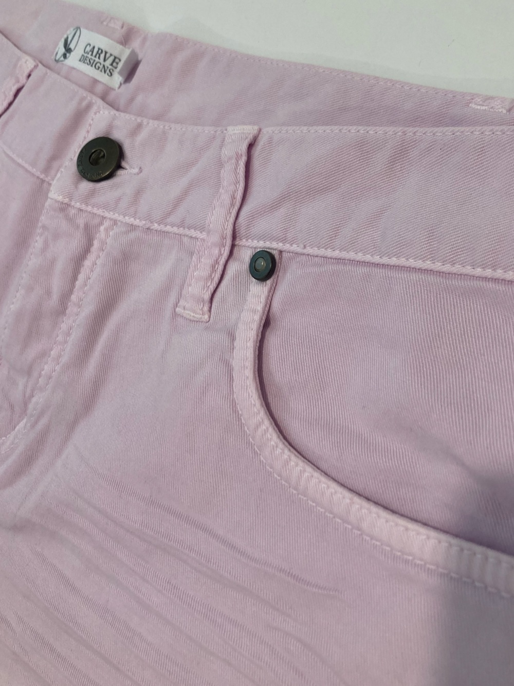 Carve Designs Women's NWOT Oahu Lilac Pink Fray Hem 6” Shorts Size 6 - Picture 7 of 13